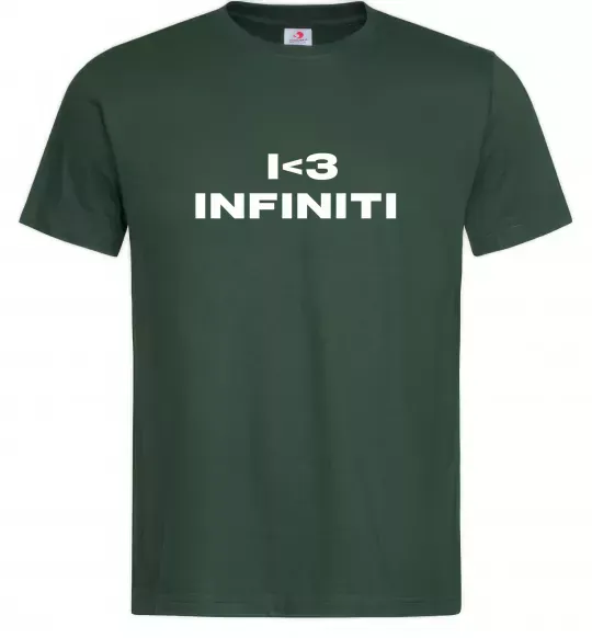 Мужская футболка I <3 Infiniti Темно-зеленый фото