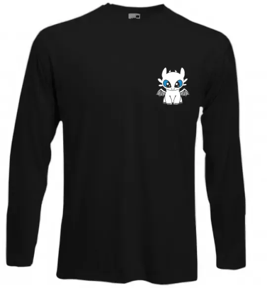 Лонгслив Дракон біла фурія Черный фото