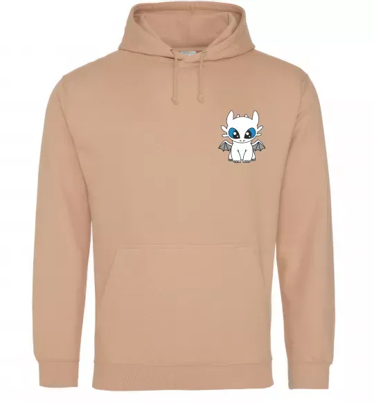 Женская толстовка (худи) Дракон біла фурія Песочный фото