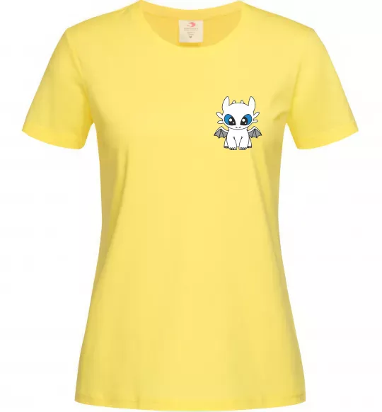 Женская футболка Дракон біла фурія Лимонный фото