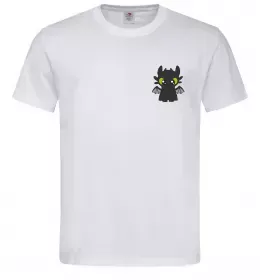 Мужская футболка Дракон Беззубик Белый фото