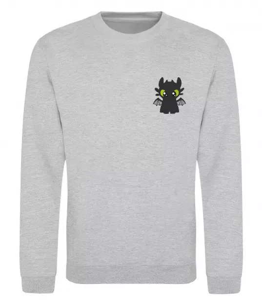 Світшот Дракон Беззубик Сірий меланж фото