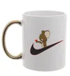 Чашка с цветной ручкой Джері парна Золото фото