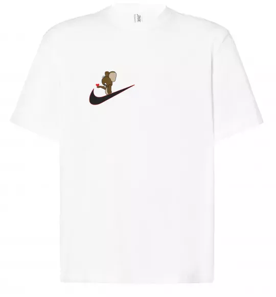 Футболка Оверсайз Джері парна Белый фото