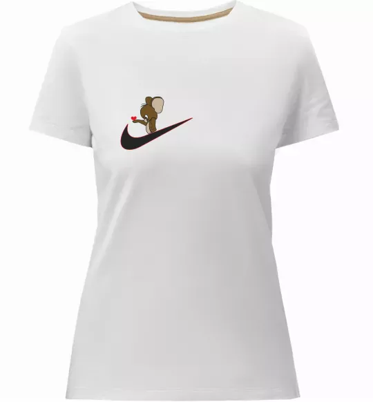 Жіноча преміум футболка Джері парна Білий фото