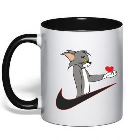 Чашка с цветной ручкой Том парна