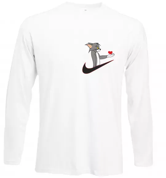 Лонгслив Том парна Белый фото