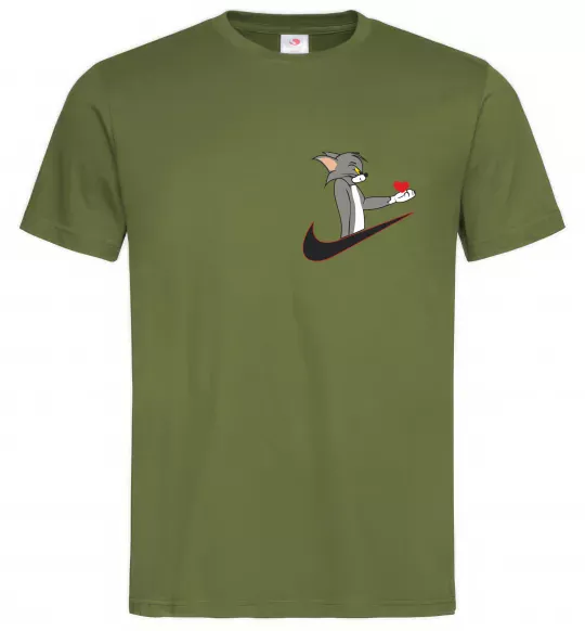 Чоловіча футболка Том парна Оливковий фото