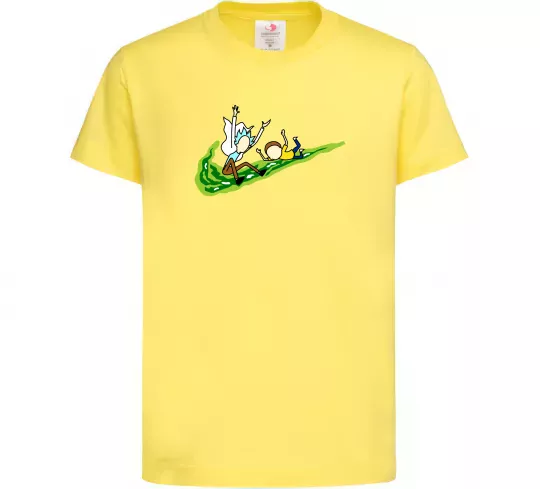 Дитяча футболка Рік та Морті летять на значку Лимонний фото