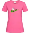 Жіноча футболка Рік та Морті летять на значку Яскраво-рожевий фото
