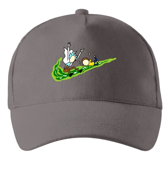 Кепка Рік та Морті летять на значку Сірий фото