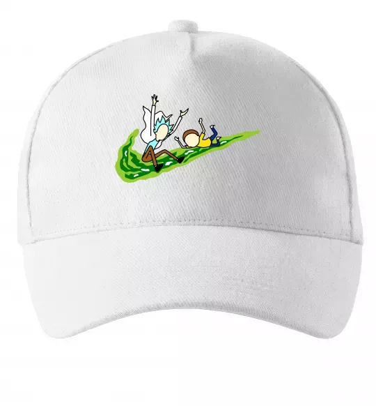 Кепка Рік та Морті летять на значку Білий фото