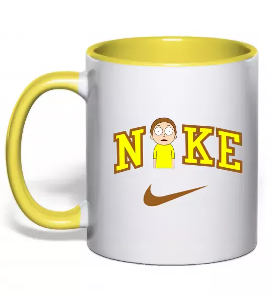 Чашка з кольоровою ручкою Морті Сміт значок Сонячно жовтий фото