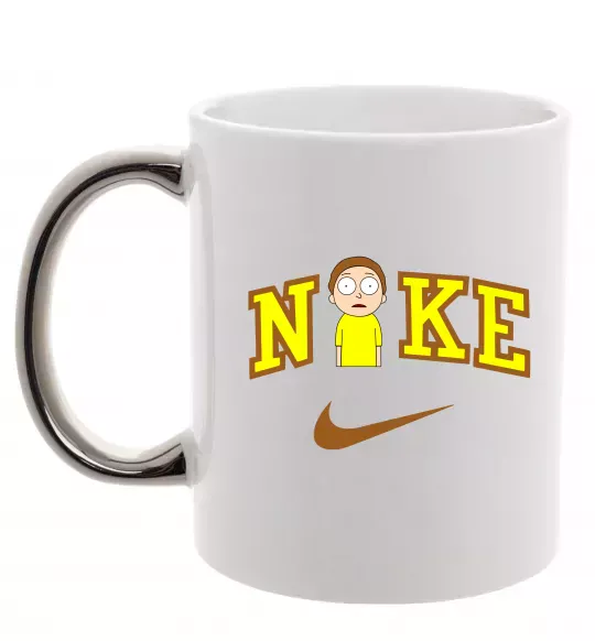 Чашка з кольоровою ручкою Морті Сміт значок Срібло фото