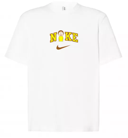 Футболка Оверсайз Морті Сміт значок Білий фото