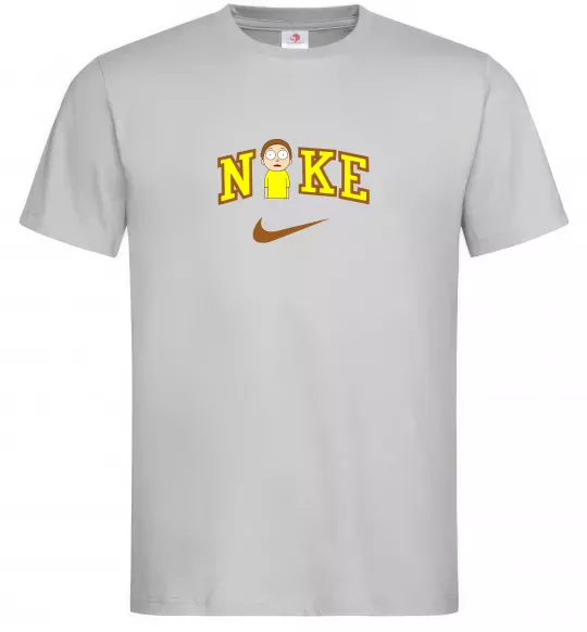 Чоловіча футболка Морті Сміт значок Сірий фото