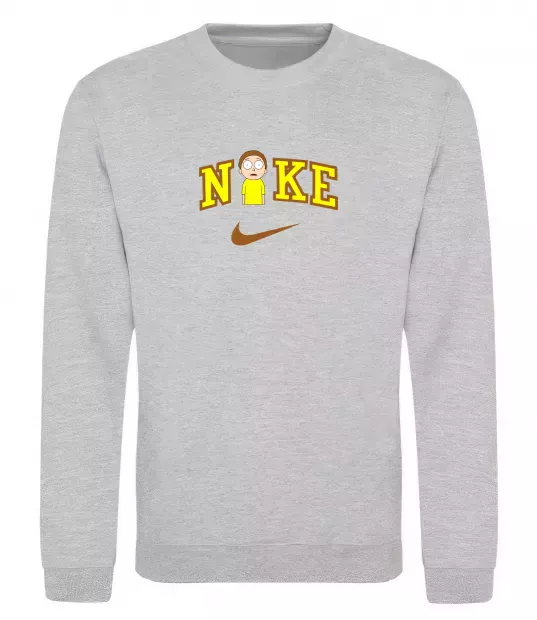 Свитшот Морті Сміт значок Серый меланж фото