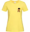 Жіноча футболка Кіт у чоботях маленький Лимонний фото