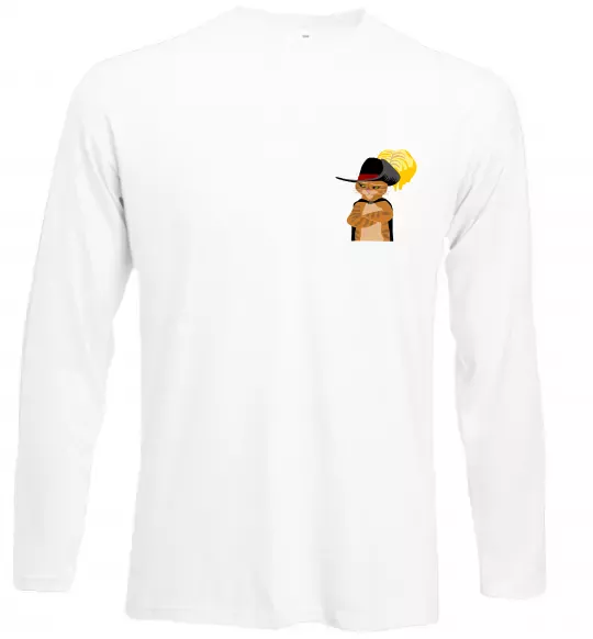 Лонгслив Кіт у чоботях маленький Белый фото