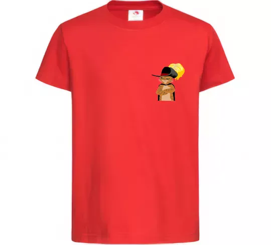 Дитяча футболка Кіт у чоботях маленький Червоний фото