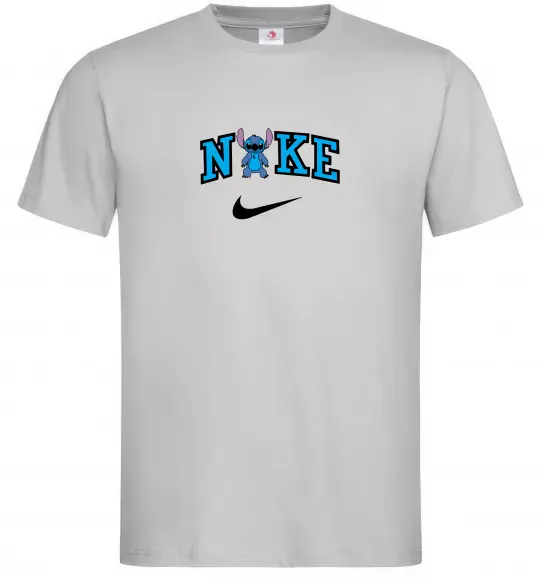 Чоловіча футболка Стіч значок Сірий фото