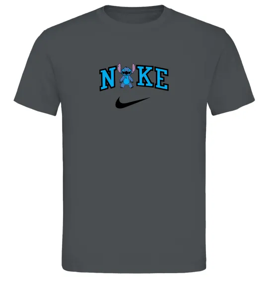 Чоловіча футболка Стіч значок Графіт фото