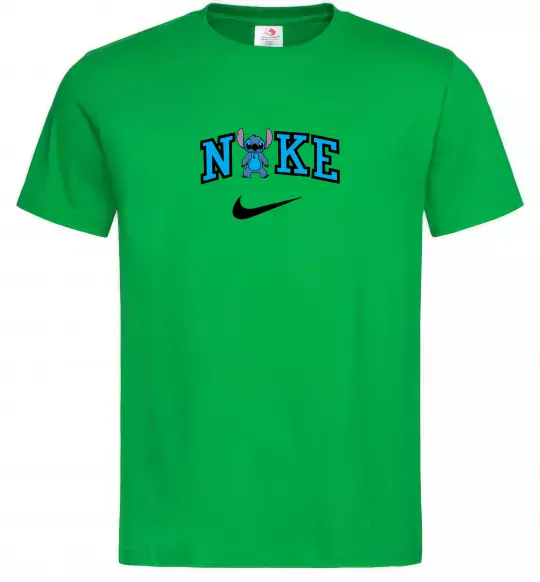 Чоловіча футболка Стіч значок Зелений фото