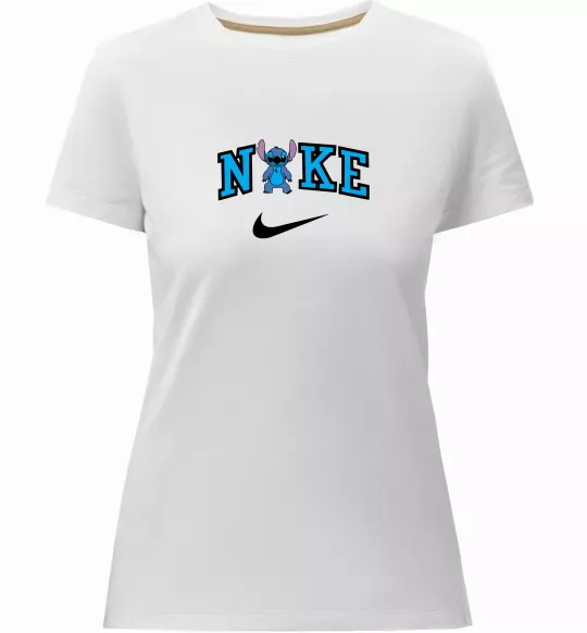 Жіноча преміум футболка Стіч значок Білий фото