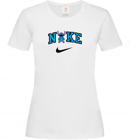 Жіноча футболка Стіч значок Білий фото