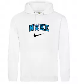 Мужская толстовка (худи) Стіч значок Белый фото