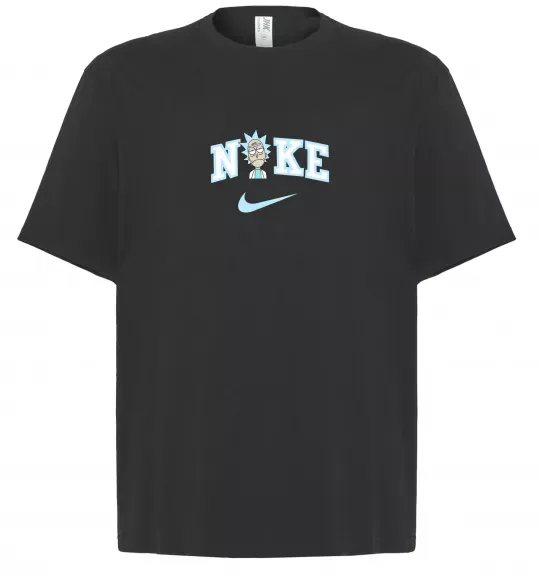 Футболка Оверсайз Рік Санчез значок Черный фото