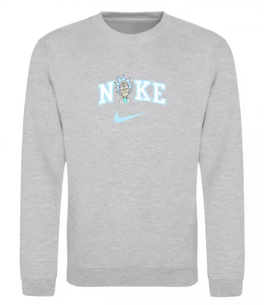 Свитшот Рік Санчез значок Серый меланж фото