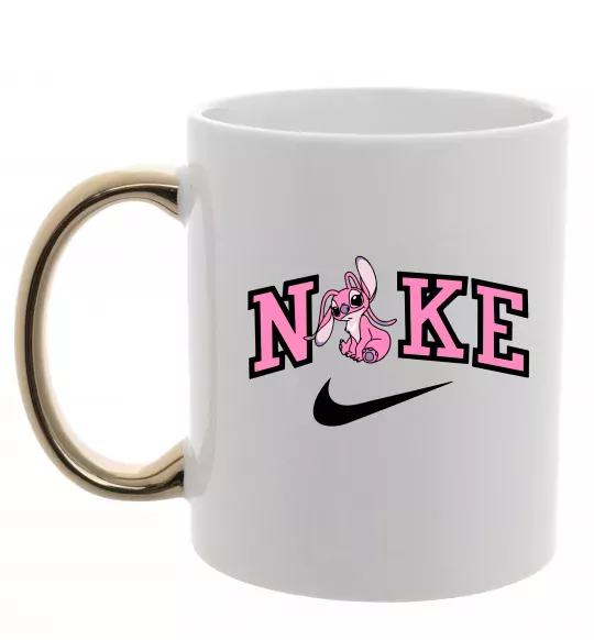 Чашка с цветной ручкой Енджел (Стіч) Золото фото