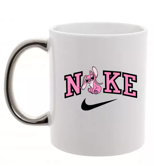 Чашка с цветной ручкой Енджел (Стіч) Серебро фото