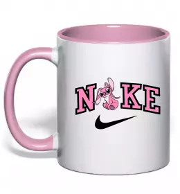 Чашка с цветной ручкой Стіч з сердечком Голубой фото