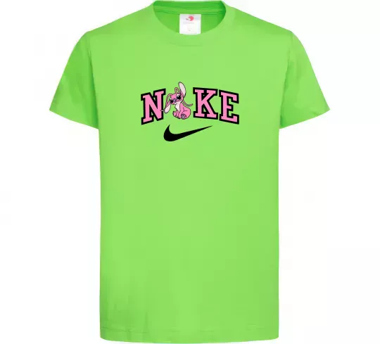 Дитяча футболка Енджел (Стіч) Лаймовий фото