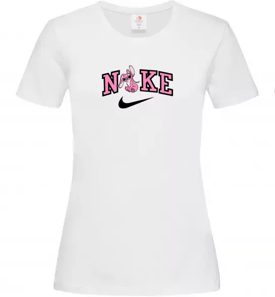 Жіноча футболка Енджел (Стіч) Білий фото