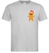 Чоловіча футболка Новорічний пряник маленький Сірий фото