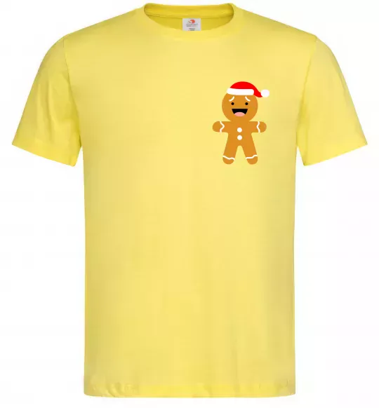 Чоловіча футболка Новорічний пряник маленький Лимонний фото