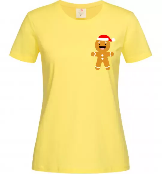 Жіноча футболка Новорічний пряник маленький Лимонний фото