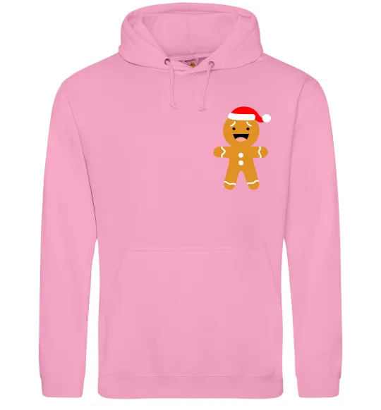 Мужская толстовка (худи) Новорічний пряник маленький Розовый фото