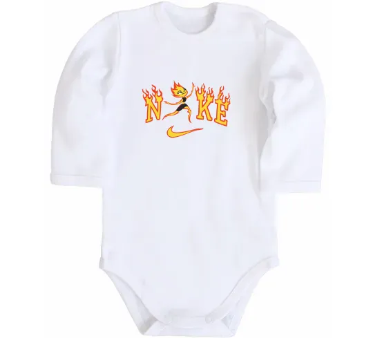 Детский боди Стихії вогонь Белый фото