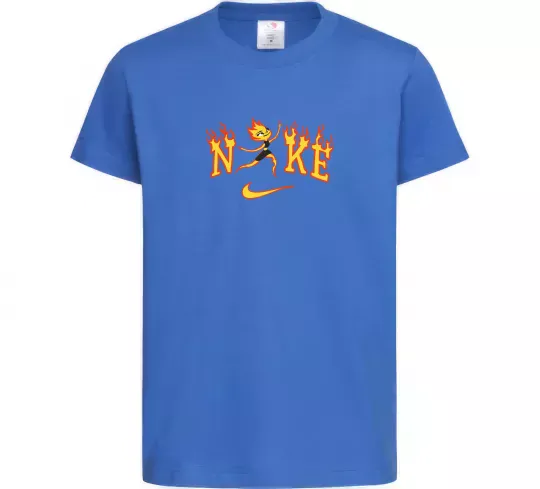 Дитяча футболка Стихії вогонь Яскраво-синій фото