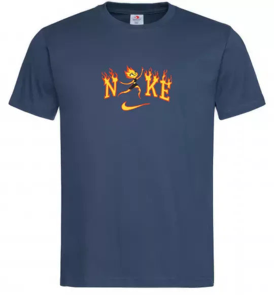 Чоловіча футболка Стихії вогонь Темно-синій фото