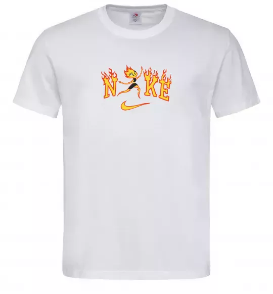 Чоловіча футболка Стихії вогонь Білий фото