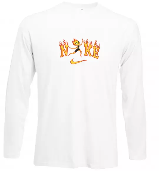 Лонгслів Стихії вогонь Білий фото