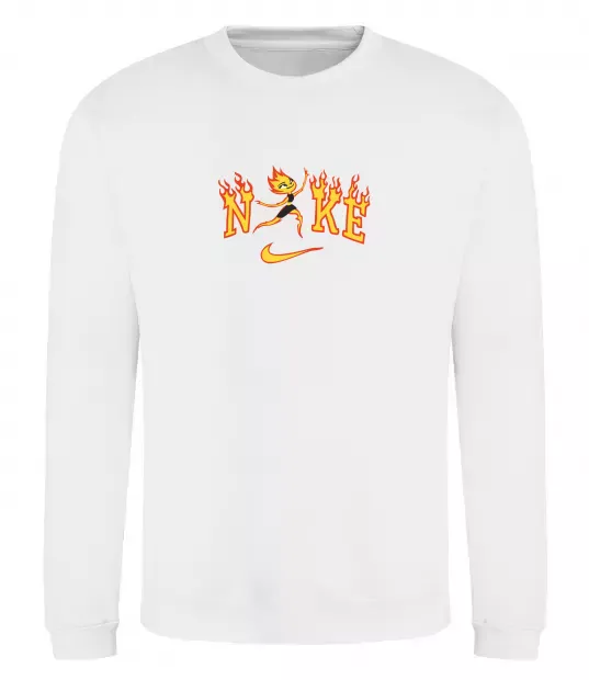 Світшот Стихії вогонь Білий фото