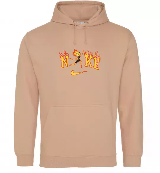 Чоловіча толстовка (худі) Стихії вогонь Пісочний фото