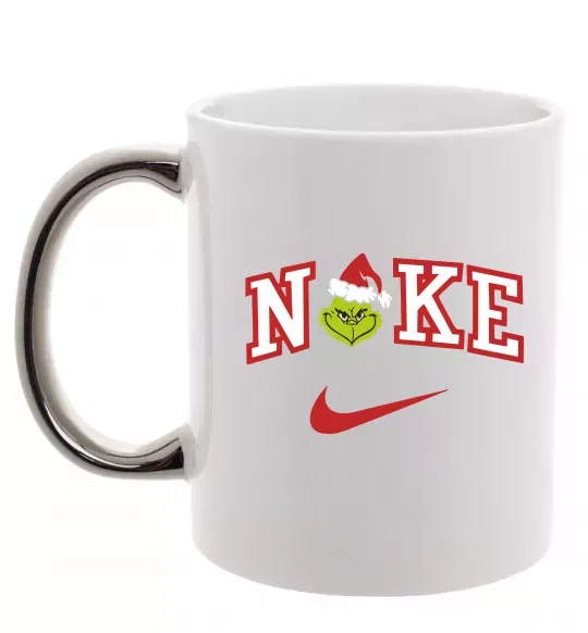 Чашка з кольоровою ручкою Грінч значок Срібло фото