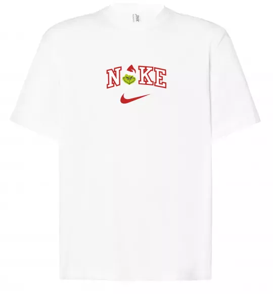 Футболка Оверсайз Грінч значок Білий фото